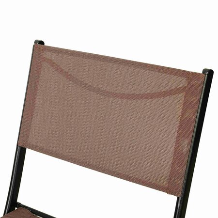 Flash Furniture Brazos Folding Chairs w/Brown Flex Comfort Material Backs and Seats and Black Metal Frames, 2PK TLH-SC-097-BRN-02-GG